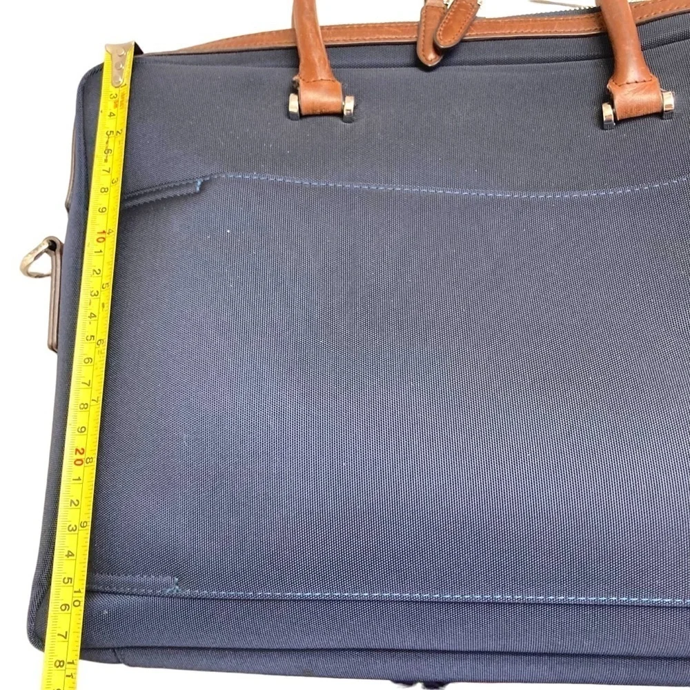 Maverick & co blue and brown briefcase laptop bag